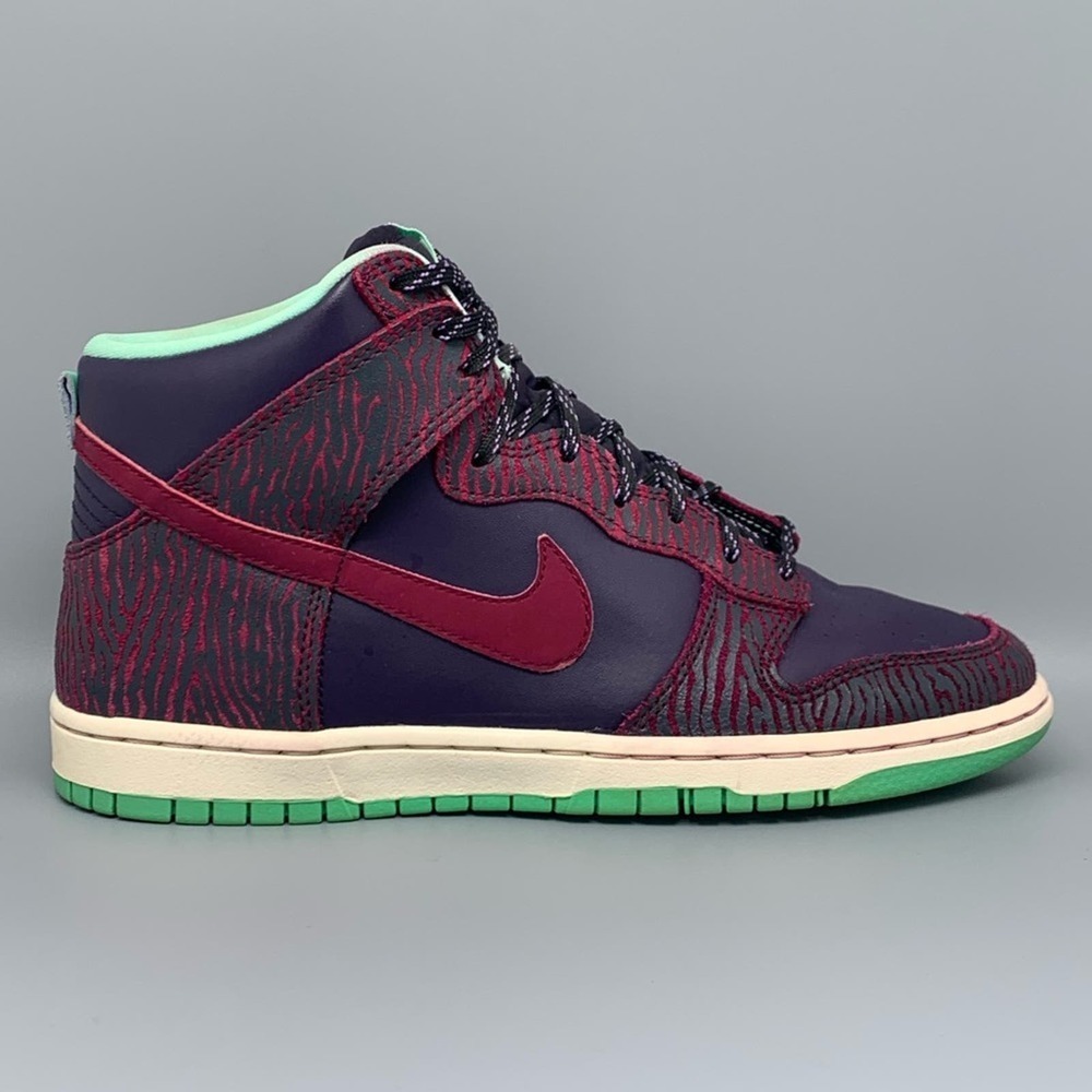 Nike‎ Dunk High Skinny Print Skate Shoes 543242-500 Women's Sz 8.5 - Picture 5 of 10